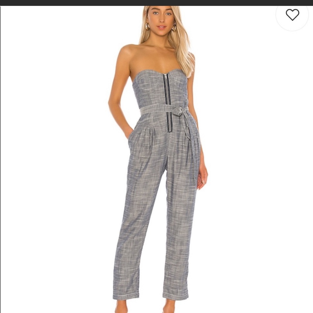 L’Academie - Estelle Jumpsuit in Dusty Blue